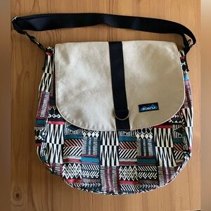 KAVU Crossbody Messenger Shoulder Bag Tribal Suede Cover Carry Tote Travel